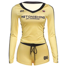 Load image into Gallery viewer, Printed Sexy V-Neck High Waist Leggings Set