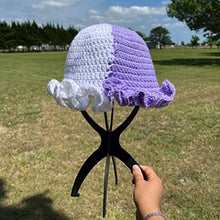 Load image into Gallery viewer, Adult lace beanie hat fashion and versatile ruffle pullover hat AE4147