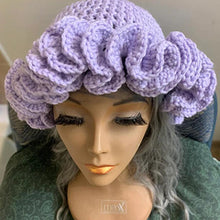 Load image into Gallery viewer, Adult lace beanie hat fashion and versatile ruffle pullover hat AE4147
