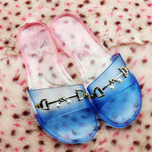 Load image into Gallery viewer, New colorful gradient flat slippers HPSD075