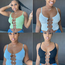 Load image into Gallery viewer, Casual thread suspender vest T-shirt AY1931