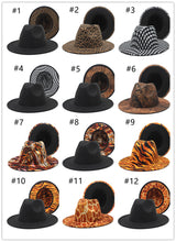Load image into Gallery viewer, Printed double-sided color matching jazz hat(AE4073)