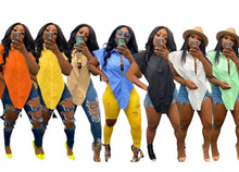 Load image into Gallery viewer, Fashion Solid Color V-Breasted Shirt Top(AY1806)