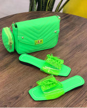Load image into Gallery viewer, Fashionable colorful slippers bag set(HPSD170)