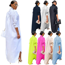Load image into Gallery viewer, Fashion Solid Color Long Shirt (AY1669)