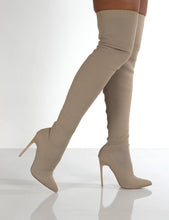 Load image into Gallery viewer, Fashion stiletto heel flying knit over-the-knee boots(HPSD148)