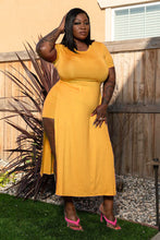 Load image into Gallery viewer, Plus size irregular slit two-piece set(AY1975)