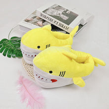 Load image into Gallery viewer, Cute cartoon shark head plush slippers(HPSD129)