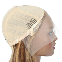 Load image into Gallery viewer, Human hair piano color T-shaped hand-woven lace wig(AH5028)