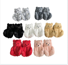 Load image into Gallery viewer, New style teddy bear plush cotton slippers HPSD108