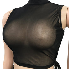 Load image into Gallery viewer, See through webbing straps mesh two-piece set AY2034
