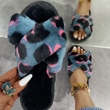 Load image into Gallery viewer, Hot-selling new cross-word plush slippers(HPSD102)