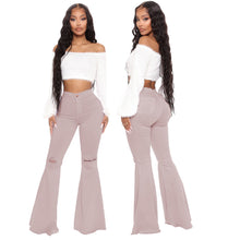 Load image into Gallery viewer, fashion all-match wide-leg denim flared pants(AY1300)