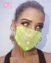 Load image into Gallery viewer, Fashion rhinestone decorative face mask(AE4103)