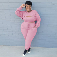 Load image into Gallery viewer, Fashion solid color three-piece sports suit(AY1595)