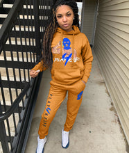 Load image into Gallery viewer, Cartoon letter printed sports suit(A11272)