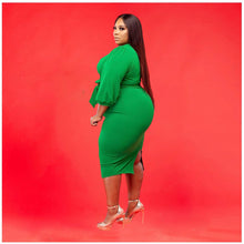 Load image into Gallery viewer, Fashion puff sleeve one-piece dress(AY1279)