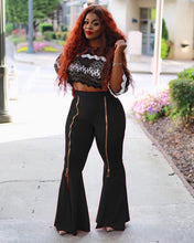 Load image into Gallery viewer, High-waisted flared zipper wide-leg pants(AY1515)