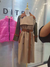 Load image into Gallery viewer, Fashion color matching long trench coat(AY1339)
