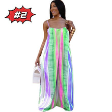 Load image into Gallery viewer, Printed large swing backless Jumpsuit AY1986