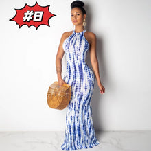 Load image into Gallery viewer, Tie dye print sexy long dress AY2021