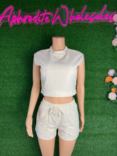 Load image into Gallery viewer, Drawstring shorts casual vest two piece set( AY1969)