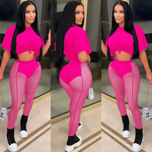 Load image into Gallery viewer, Sexy mesh sheer trousers two-piece set(AY1838)