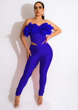 Load image into Gallery viewer, Sexy feather tube top two piece set(AY1970)