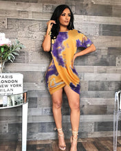 Load image into Gallery viewer, New round neck irregular Pleated Dress AY1866