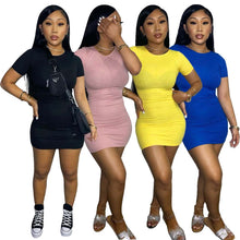 Load image into Gallery viewer, New pop solid classic pit stripe dress AY1950