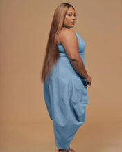 Load image into Gallery viewer, Plus solid color sling harem jumpsuit AY1102