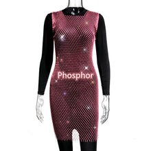 Load image into Gallery viewer, Sexy Rhinestone Mesh Dress (No Lingerie)AY1808