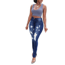 Load image into Gallery viewer, Fashion micro-stretch star ripped jeans(AY1734)