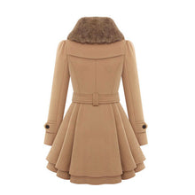 Load image into Gallery viewer, Hot selling fur collar woolen coat(A11308)