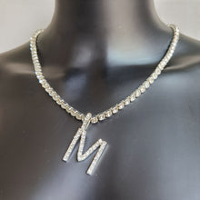 Load image into Gallery viewer, Rhinestone letter necklace(quantity 10)