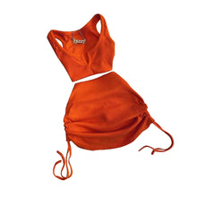 Load image into Gallery viewer, Sexy V-neck drawstring solid color dress set AY2763