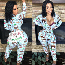 Load image into Gallery viewer, Hot Christmas fun print jumpsuit AY1337