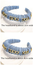 Load image into Gallery viewer, Hot selling metal chain denim winding hair band
