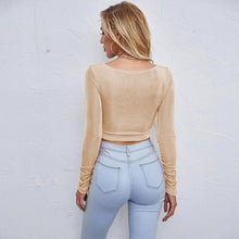 Load image into Gallery viewer, Sexy Cutout Slim Fit Long Sleeve T-Shirt(AY1674)