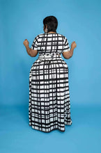 Load image into Gallery viewer, Plus size stripe printing two-piece suit AY1047