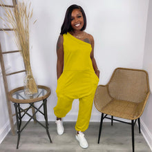Load image into Gallery viewer, Diagonal shoulder sports Jumpsuit AY2028