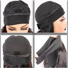 Load image into Gallery viewer, Human hair kinky straigh wave ice silk headband wigs(AH5042)