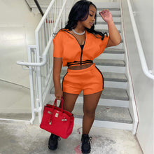 Load image into Gallery viewer, Fashion Solid Color Thread Splicing Two Piece Set(AY1858)