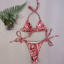 Load image into Gallery viewer, Fashion Print Four Piece Split Bikini(AY1743)