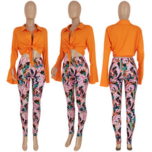 Load image into Gallery viewer, Fashion printed shirt two-piece (AY1589)