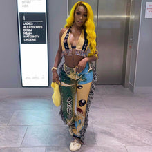 Load image into Gallery viewer, Sexy Printed Fringe Two Piece Set(AY1824)