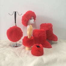 Load image into Gallery viewer, Colorful plush boots round pack four-piece suit(HPSD164)