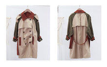 Load image into Gallery viewer, Children's contrast color long button trench coat(AY1340)