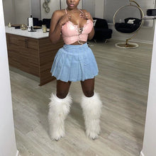 Load image into Gallery viewer, Hot pleated denim skirt(AY1564)