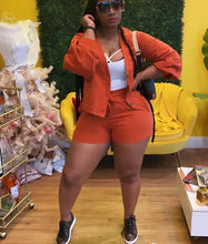 Load image into Gallery viewer, Fashion solid color casual cardigan suit(AY1973)